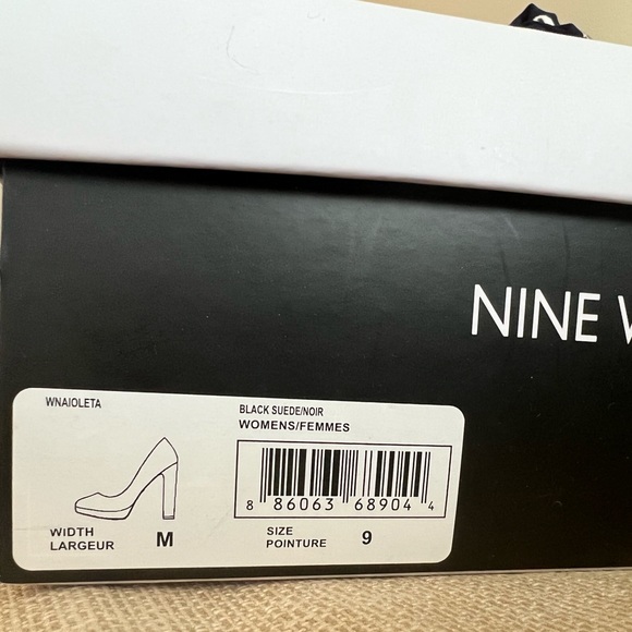 NINE WEST black suede pumps size US 9 - Picture 6 of 6